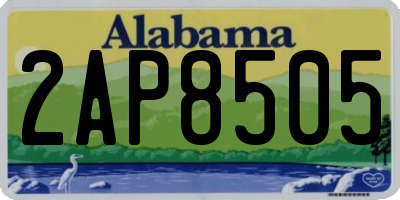 AL license plate 2AP8505