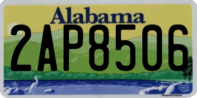 AL license plate 2AP8506