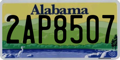 AL license plate 2AP8507