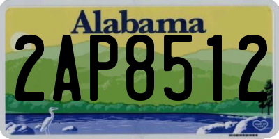 AL license plate 2AP8512
