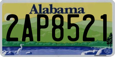 AL license plate 2AP8521