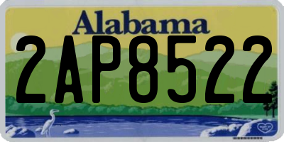 AL license plate 2AP8522