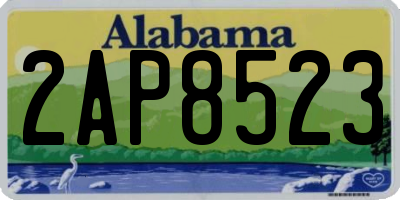 AL license plate 2AP8523