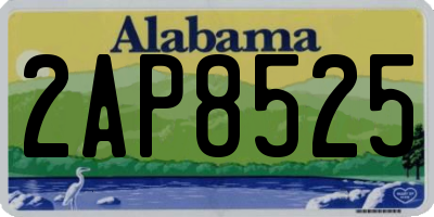 AL license plate 2AP8525