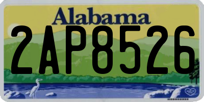 AL license plate 2AP8526