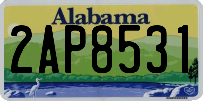 AL license plate 2AP8531
