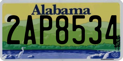 AL license plate 2AP8534