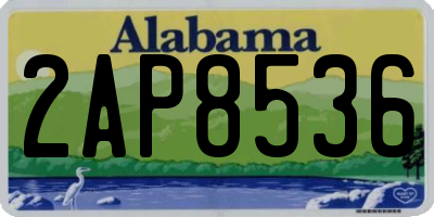 AL license plate 2AP8536