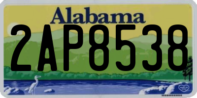 AL license plate 2AP8538