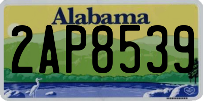 AL license plate 2AP8539