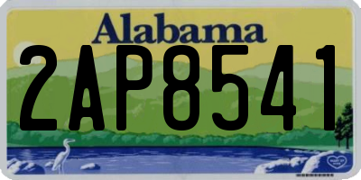 AL license plate 2AP8541