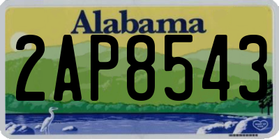 AL license plate 2AP8543