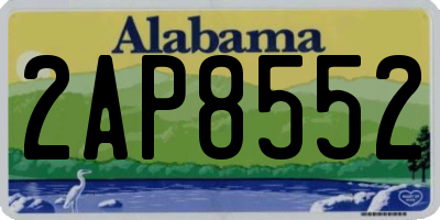 AL license plate 2AP8552