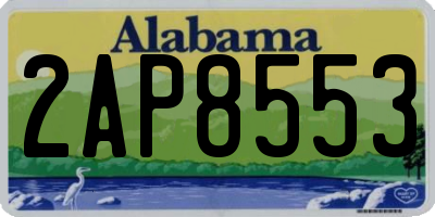 AL license plate 2AP8553