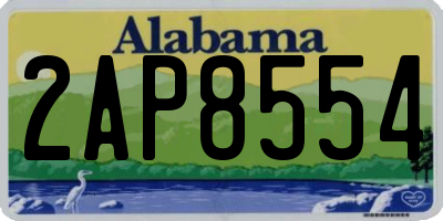 AL license plate 2AP8554
