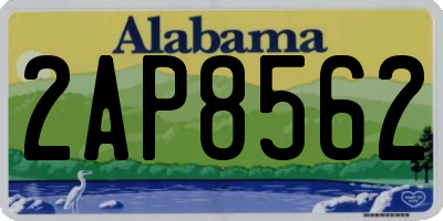 AL license plate 2AP8562
