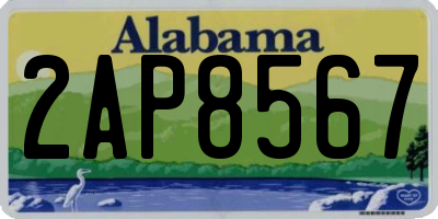 AL license plate 2AP8567