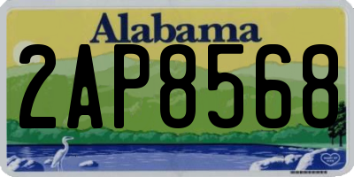 AL license plate 2AP8568