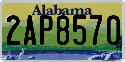 AL license plate 2AP8570