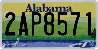 AL license plate 2AP8571