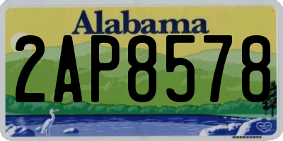AL license plate 2AP8578