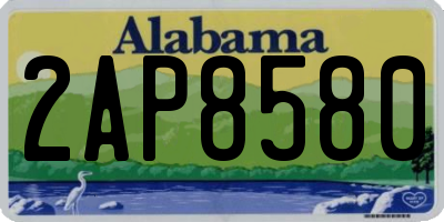 AL license plate 2AP8580