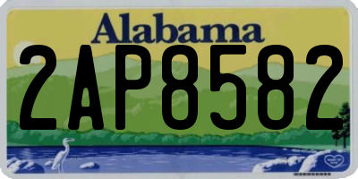 AL license plate 2AP8582
