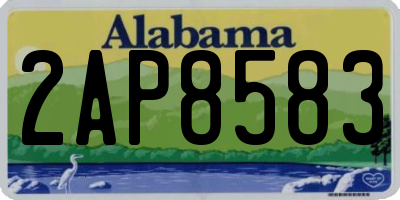AL license plate 2AP8583
