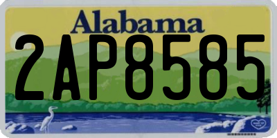AL license plate 2AP8585