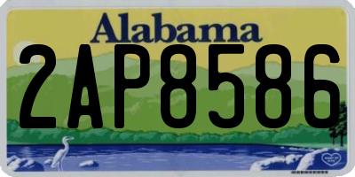 AL license plate 2AP8586
