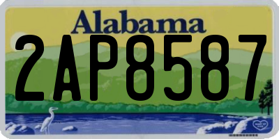 AL license plate 2AP8587