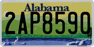 AL license plate 2AP8590