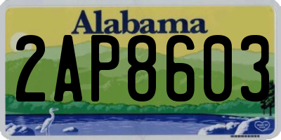 AL license plate 2AP8603
