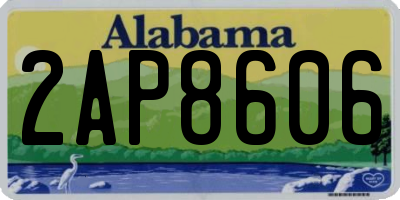 AL license plate 2AP8606