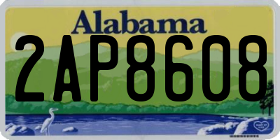 AL license plate 2AP8608