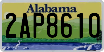 AL license plate 2AP8610