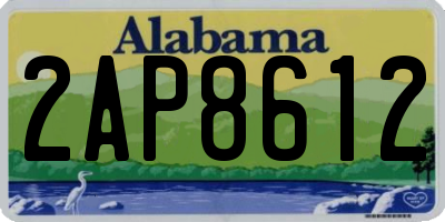 AL license plate 2AP8612