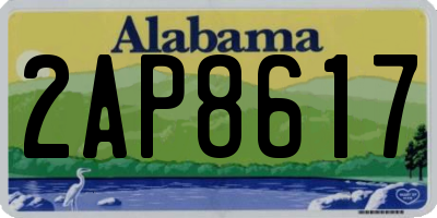 AL license plate 2AP8617