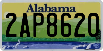 AL license plate 2AP8620