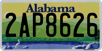 AL license plate 2AP8626