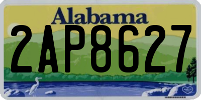 AL license plate 2AP8627