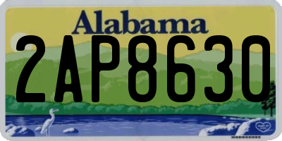 AL license plate 2AP8630