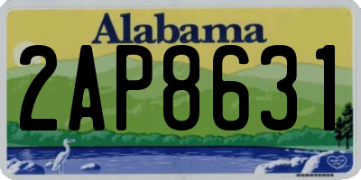 AL license plate 2AP8631