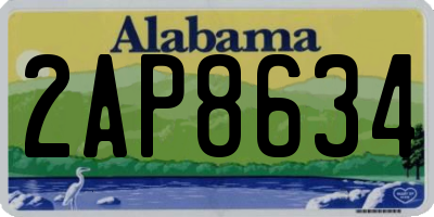 AL license plate 2AP8634