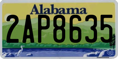 AL license plate 2AP8635