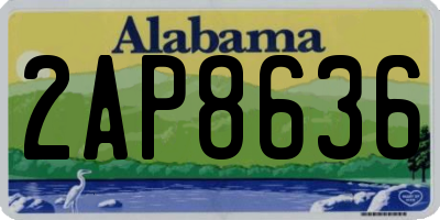 AL license plate 2AP8636