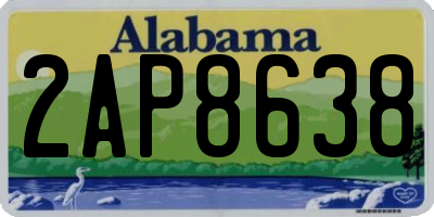 AL license plate 2AP8638