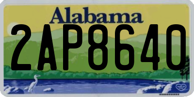 AL license plate 2AP8640