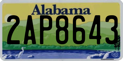 AL license plate 2AP8643