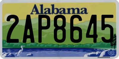 AL license plate 2AP8645